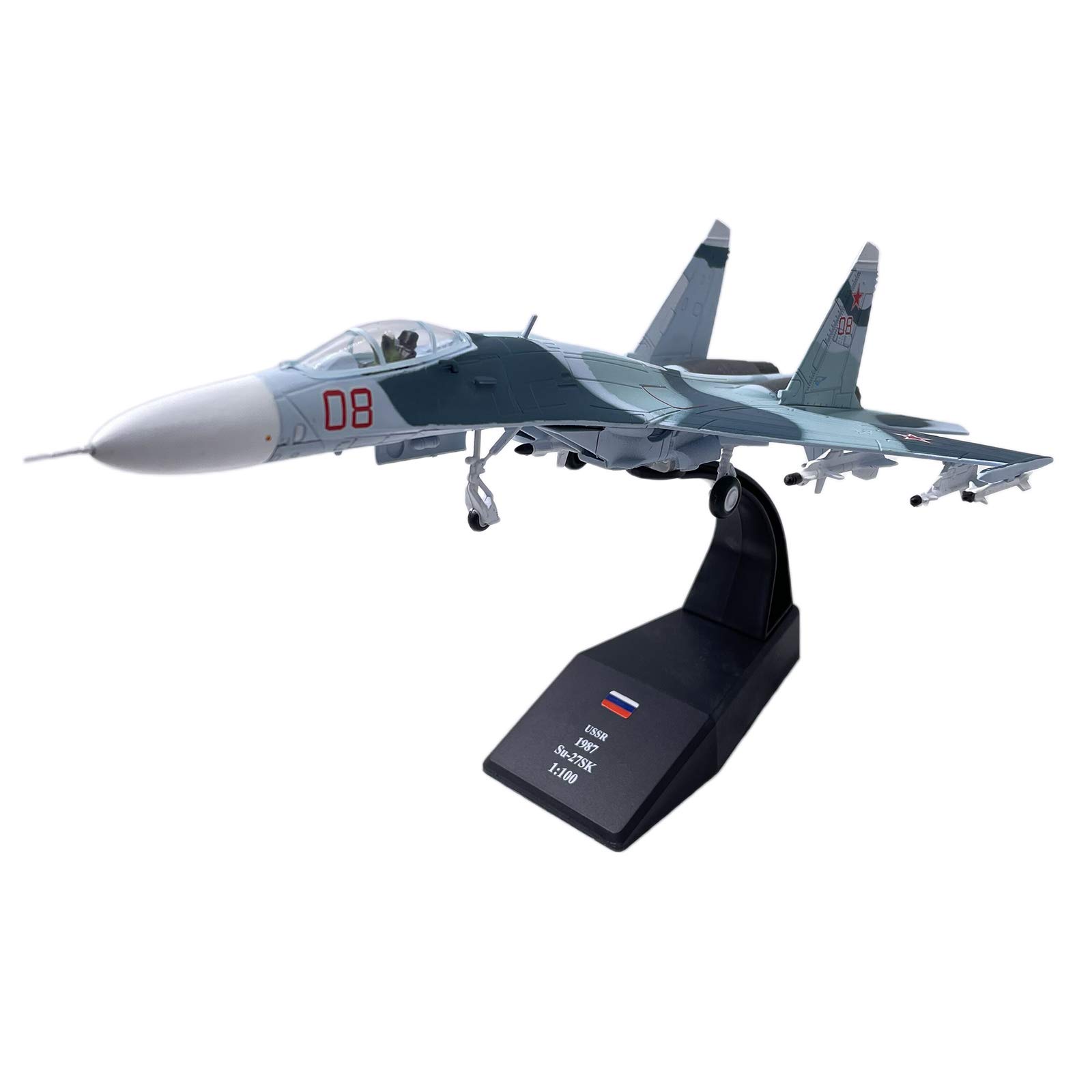 Amazon.co.jp: Milageto 1：100スホーイSu-27ロシアのダイキャスト戦闘