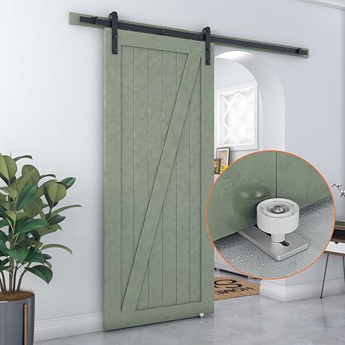 Miniatura 2 de LDB_BUILDING Guía de piso de acero inoxidable para puerta corrediza de granero, guía de rodillo ajustable para montaje en pared empotrado