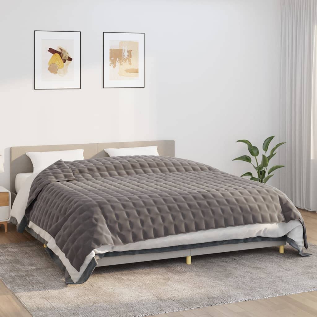 Coperta Ponderata Grigia 220x260 cm 11 kg Tessuto,Coperte da Letto,Coperta Ponderata,Coperta ponderata Benessere Antistress-350784