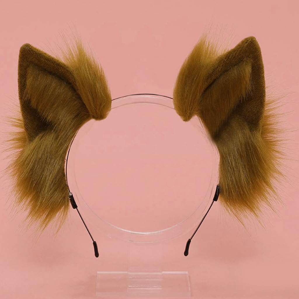 Fentency Cats Faux Ears Headband Color Plush Cosplay Animal Hair Hoop