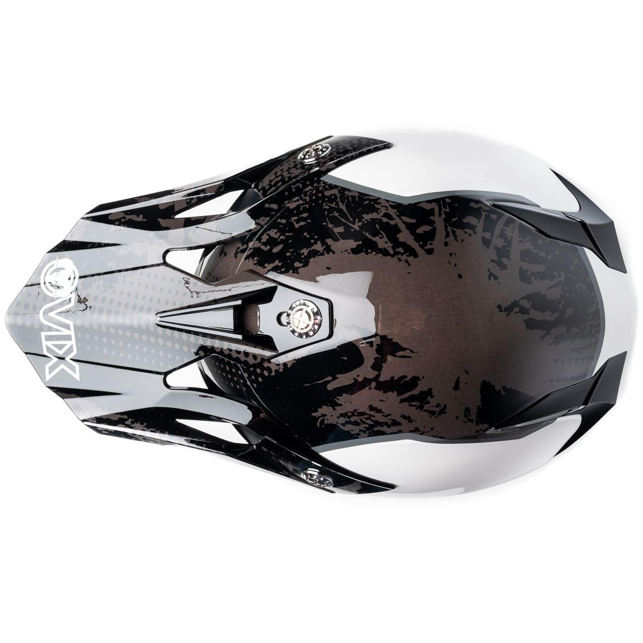 DIRTY CANCAN Casque de motocross | Homologué ECE 22.06 Black/White | Casque scooter