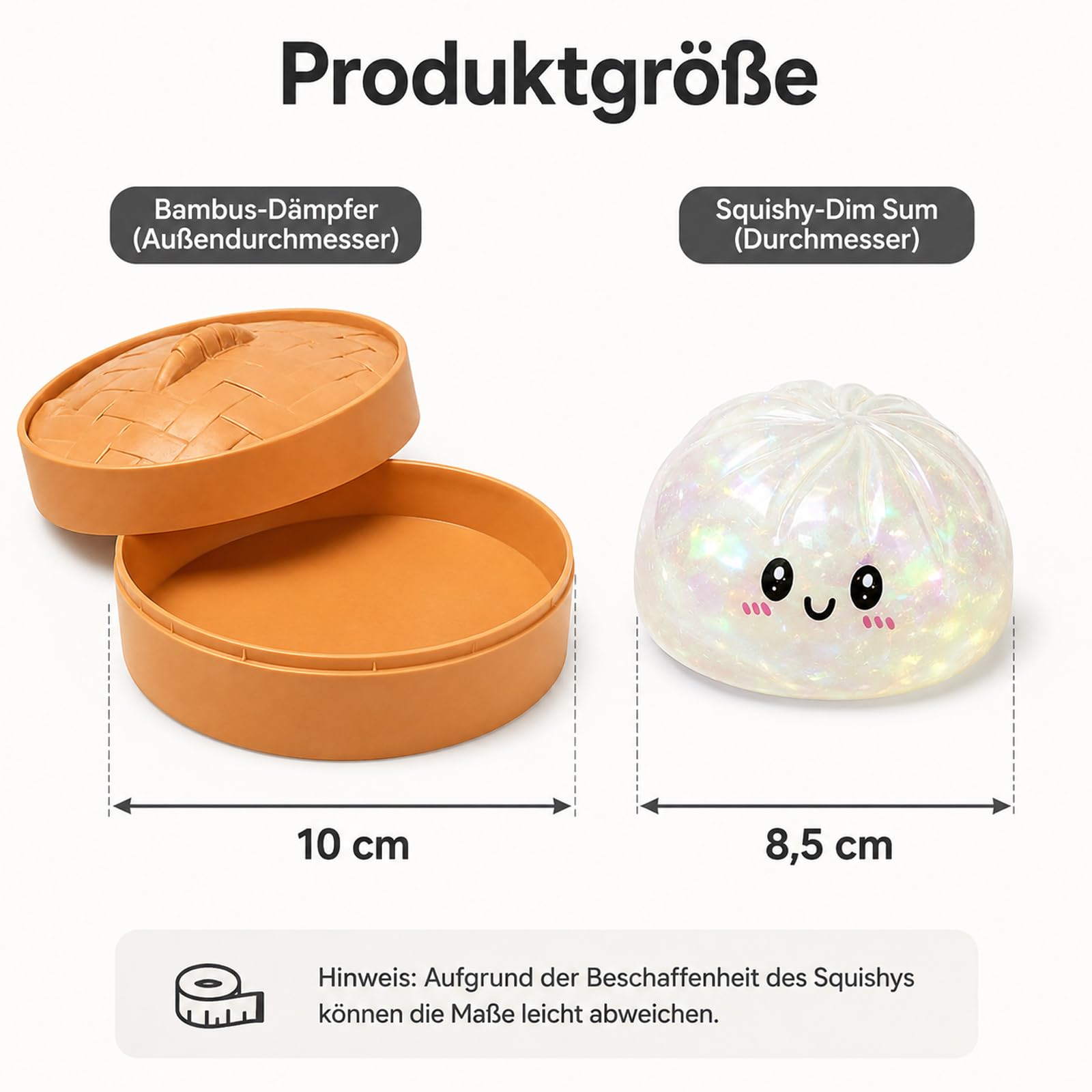 Dumpling Squishy biała, 8,5 cm Kawaii piłka antystresowa w amortyzatorze 10 cm, błyszczący Dumpling antystresowa zabawka dla dzieci, piłka antystresowa dla dziewcząt i chłopców, Bun Squishy