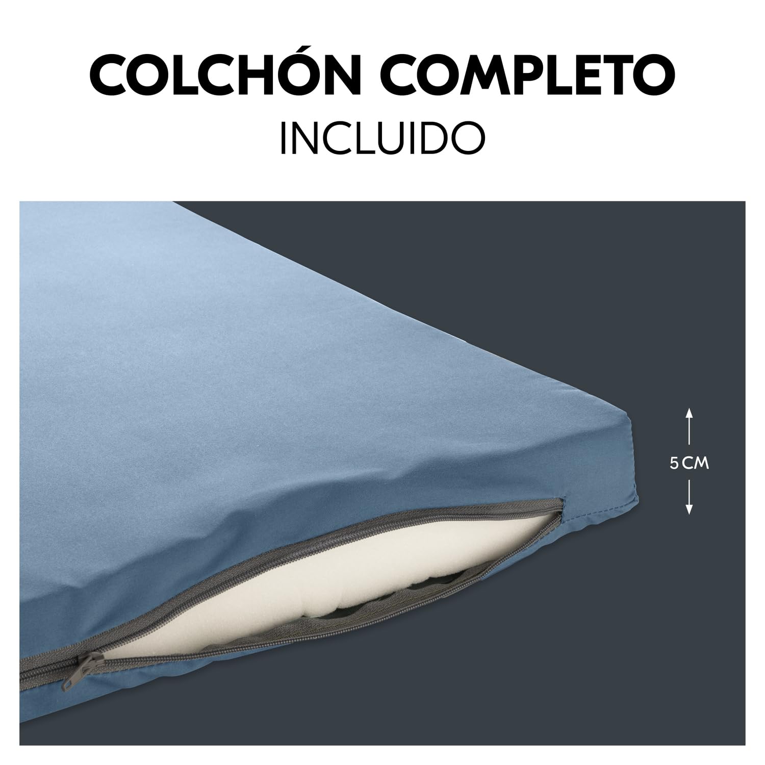 hauck Sleep N Play SQ Set de Cuna de Viaje y Parque Infantil Bebe - Cuna Gemelar con Colchón desde el Nacimiento, Corralito XL Plegable, Parques Infantiles Bolsa de Transporte Incluida - Azul
