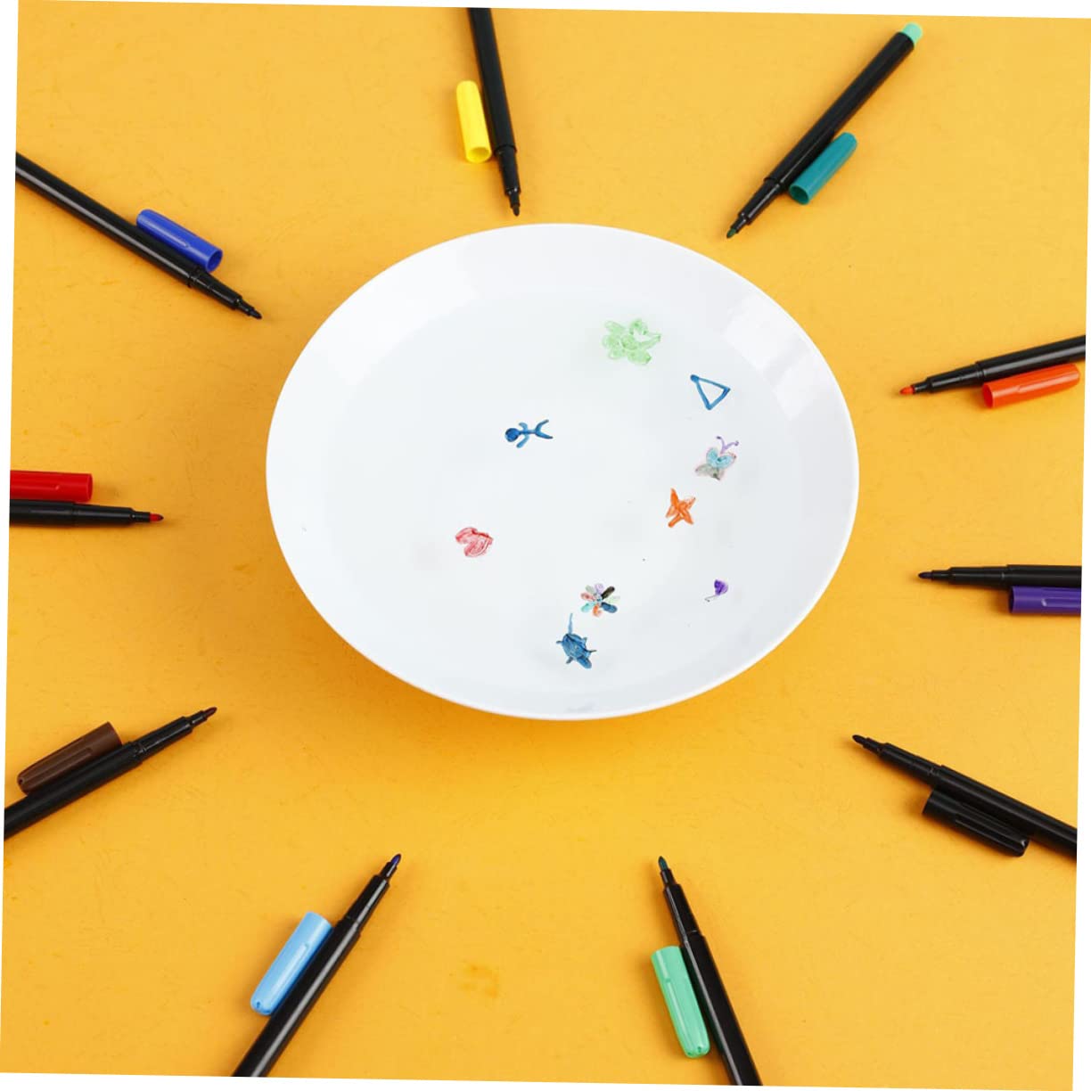 SEWACC 40pièces Feutres De Peinture Aquatique Pour Garçon Fille Marqueurs Flottants Créatifs Pour École Et Activités Manuelles