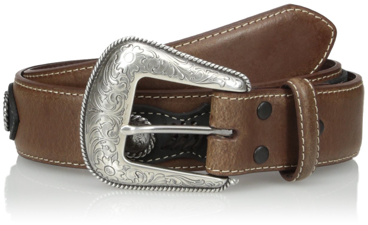 Nocona Belt Co. Men's Top Hand Side Overlay, Medium Brown, 34