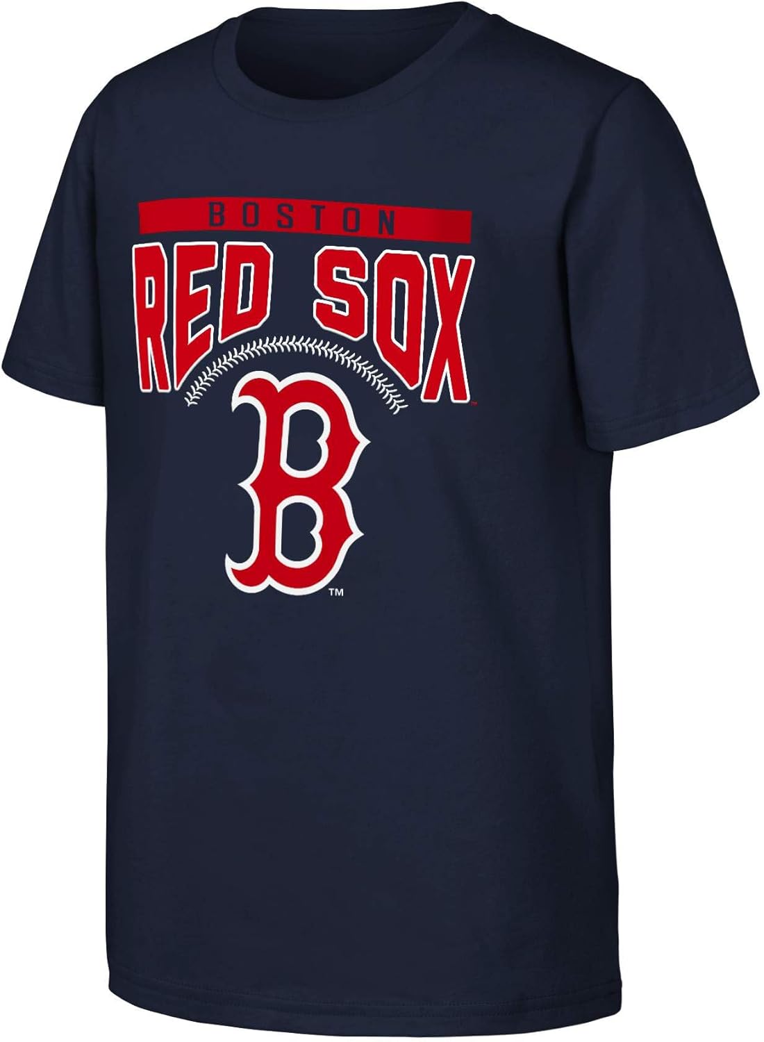 MLB Kids Youth 8-20 Official Team Color Shut Out Arch Logo T-Shirt