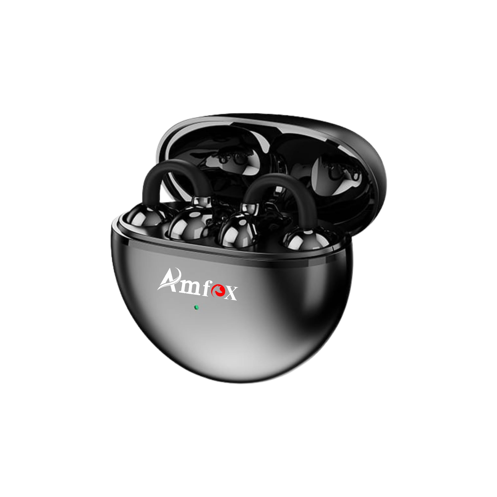 Amfox Apex OWS Earbuds, 42 Hours Play Time, 4 Mic ENC, 10 MM Copper Ring Speakers, 350 mAh Battery with IC Protection, 5.4v Bluetooth, 20Hz to 20 KHz Frequency Response, IP65 Protection, Black-image-17
