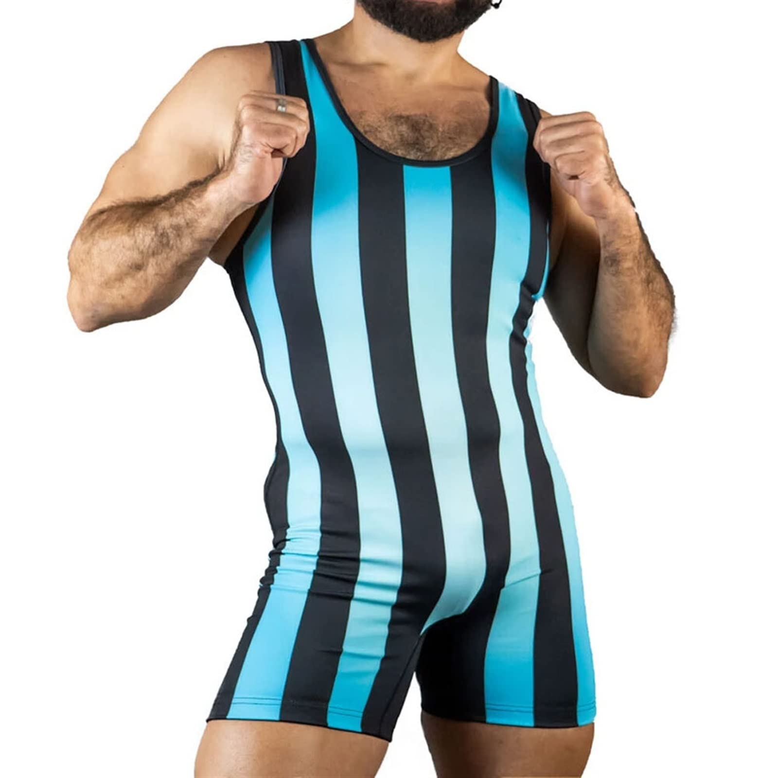Canottiere da Wrestling Completo da Boxe Body da Uomo Costumi da Bagno Palestra Sport Fitness Body Senza Maniche Abbigliamento da Corsa