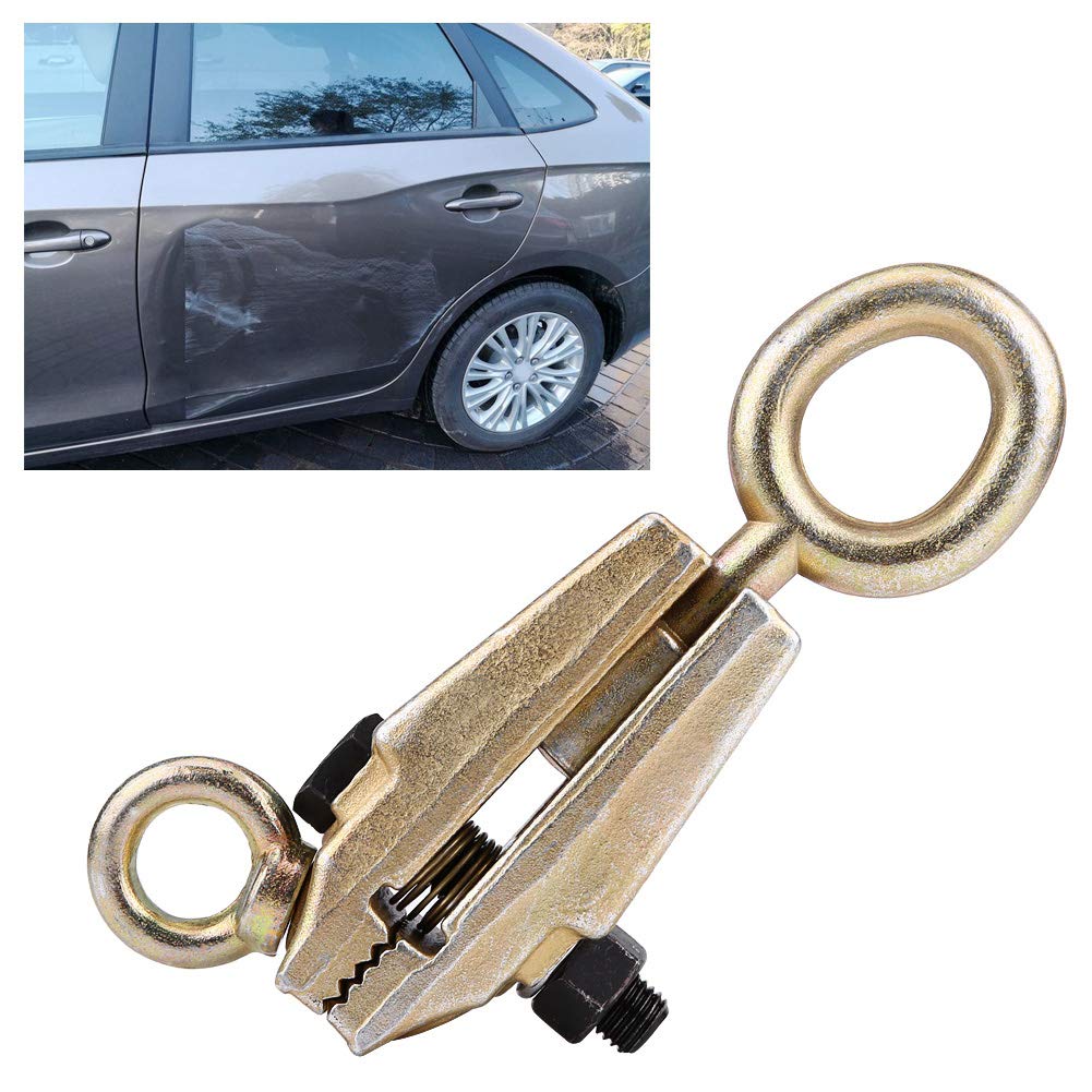 5 Tonos Top Straight Autotensante Tracción Marco Soporte de reparación de carrocería, abrazadera de tracción de acero cromado de 2 vías auto-tensor, -, Compacto