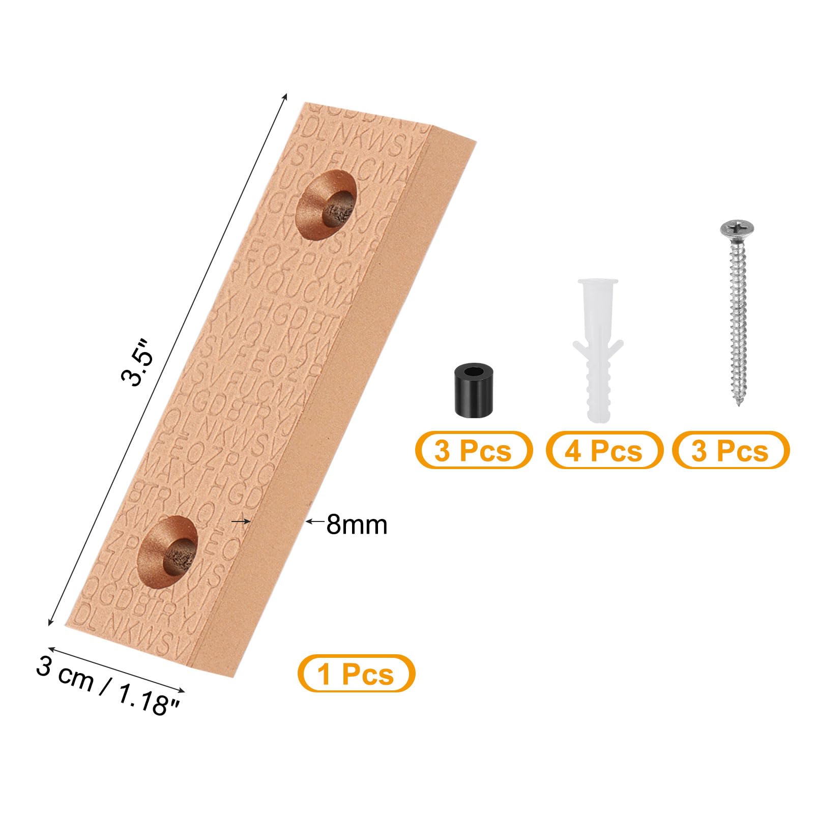 PATIKIL 3.5 Inch House Number, House Address Numbers Sign Large Floating Modern with Screws for Outside Door Wall Street Gold - Image 2