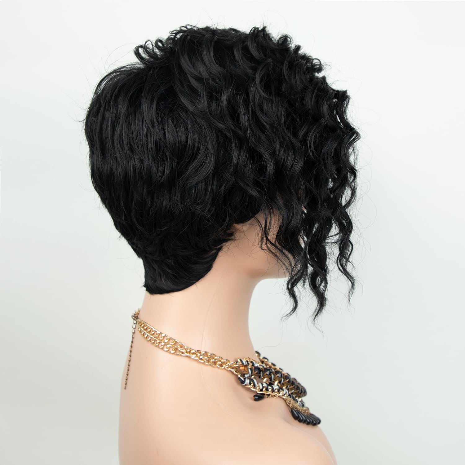 Amazon.com : SEVENCOLORS Short Curly Pixie Wigs for Black 