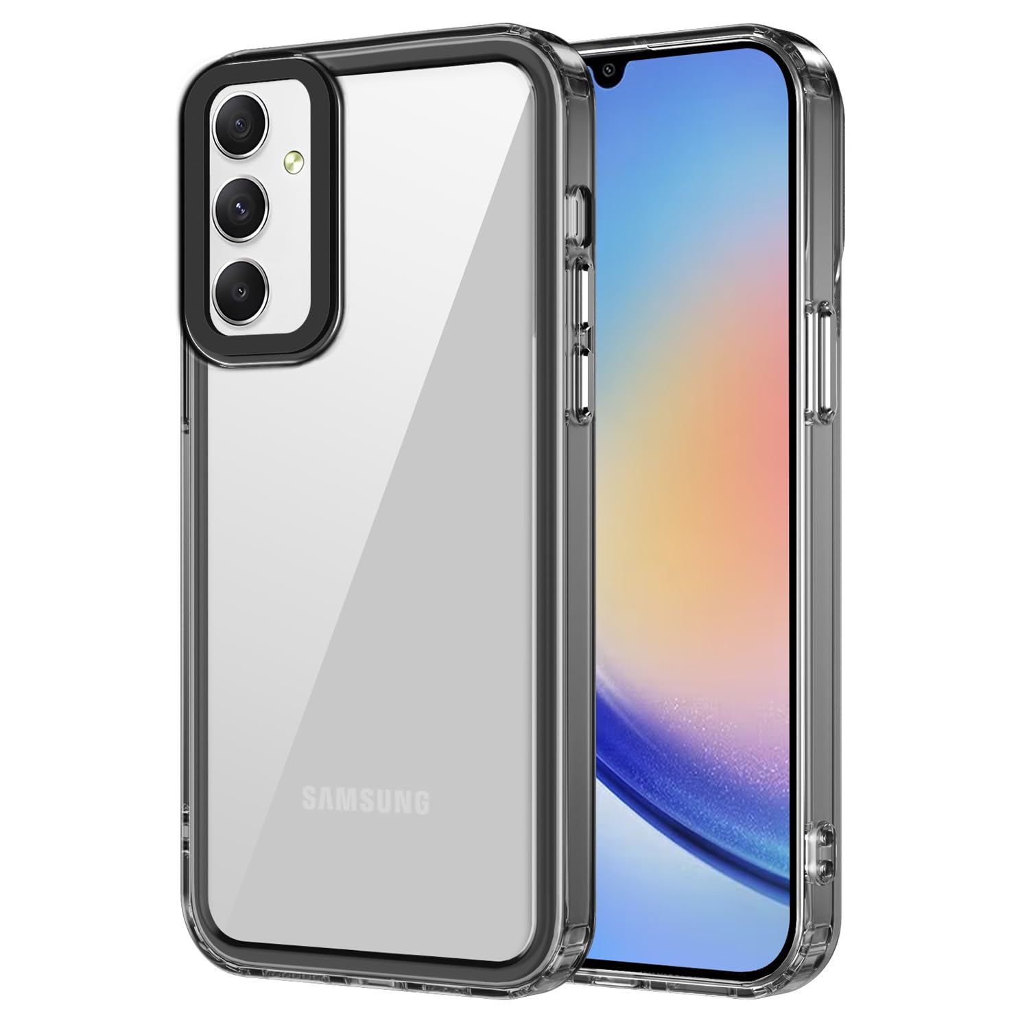 Kapa Warrior Acrylic Clear Back Cover for Samsung Galaxy S23 FE | Slim Shockproof [Military Grade Protection] Hybrid Bumper Case (Black Sides) (B0CNJHS8MQ) Amazon Price History, Amazon Price Tracker