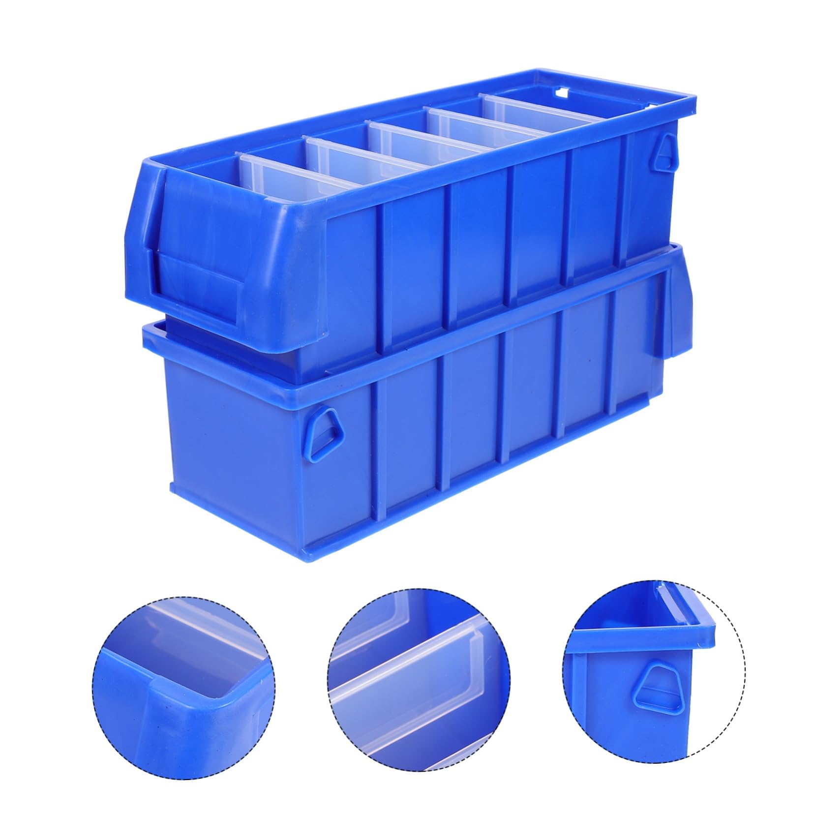 Angoily 2pezzi Scatola Di Immagazzinaggio Per Utensili Contenitore Per Viti e Componenti Organizer Per Officina e Garage Scatola Di Classificazione Con Separatori