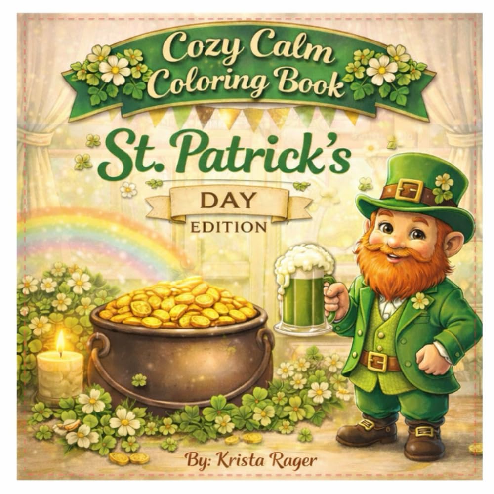 Cozy Calm Coloring Book St Patrick's Day Edition