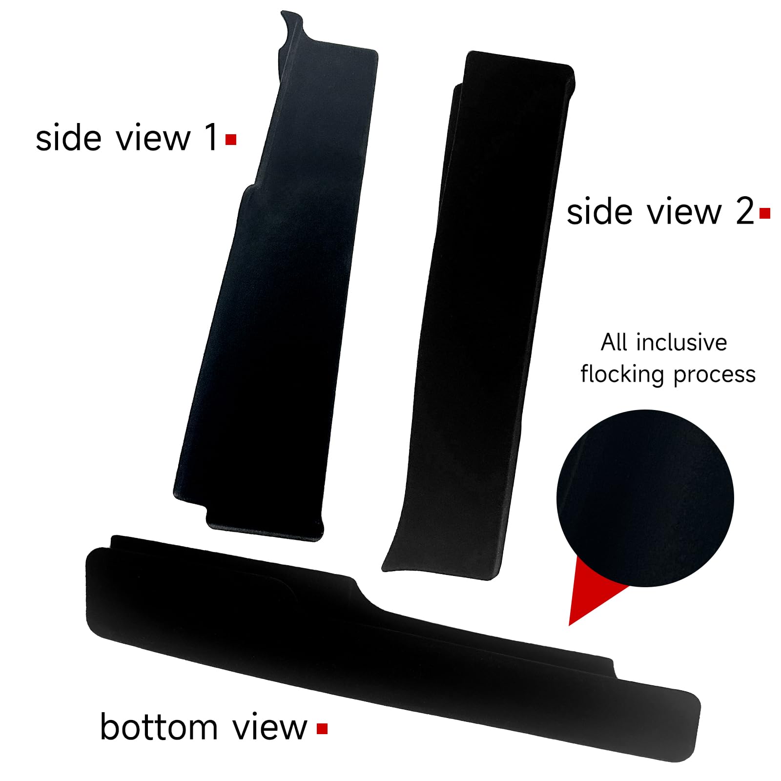 Autotür-Aufbewahrungsbox für MINI Cooper R55 R56 R57 R58 R59, Original-Fahrzeugdaten-Modellierung Beflocktes ABS-Organizer-Tablett (2 Stück), Erweitert Innenraumstauraum ohne Türfunktion zu blockieren