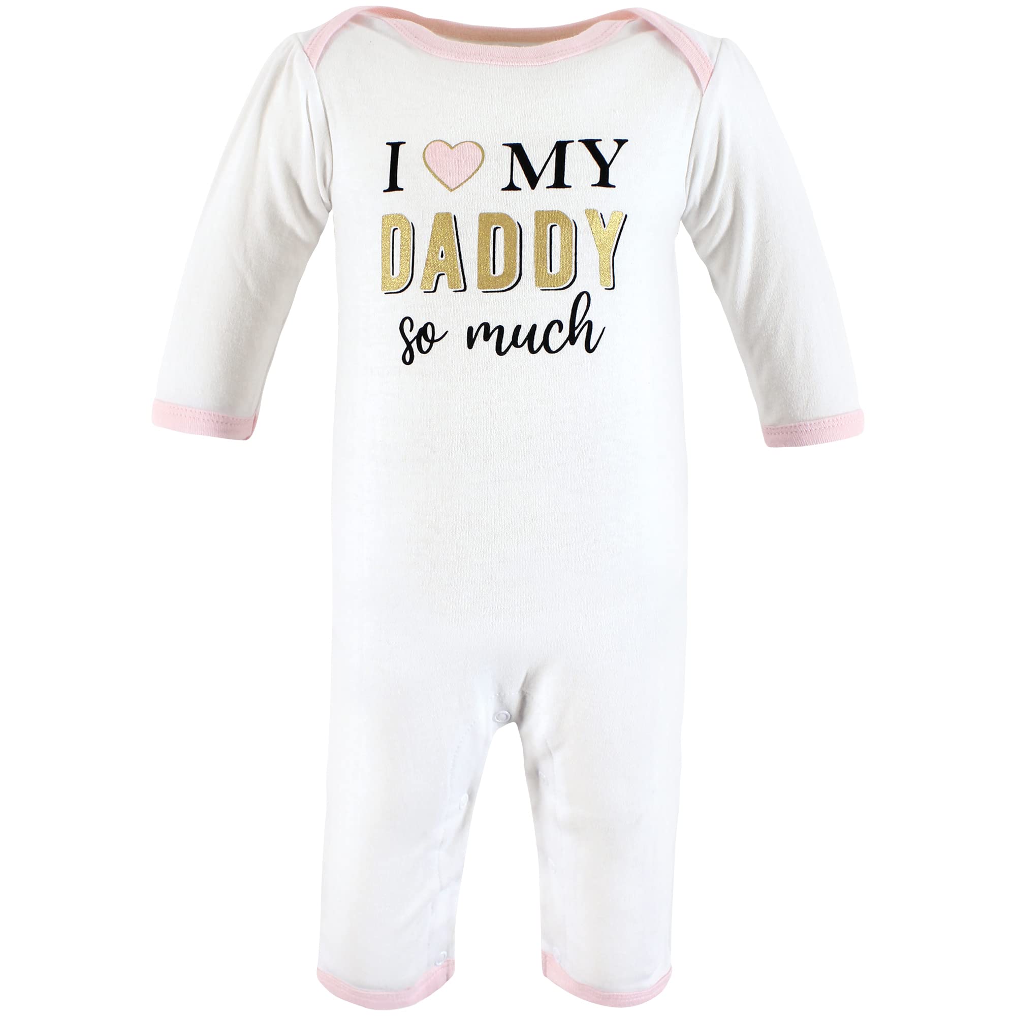 Hudson Baby Unisex Baby Cotton Coveralls, Daddys Princess, 3-6 Months