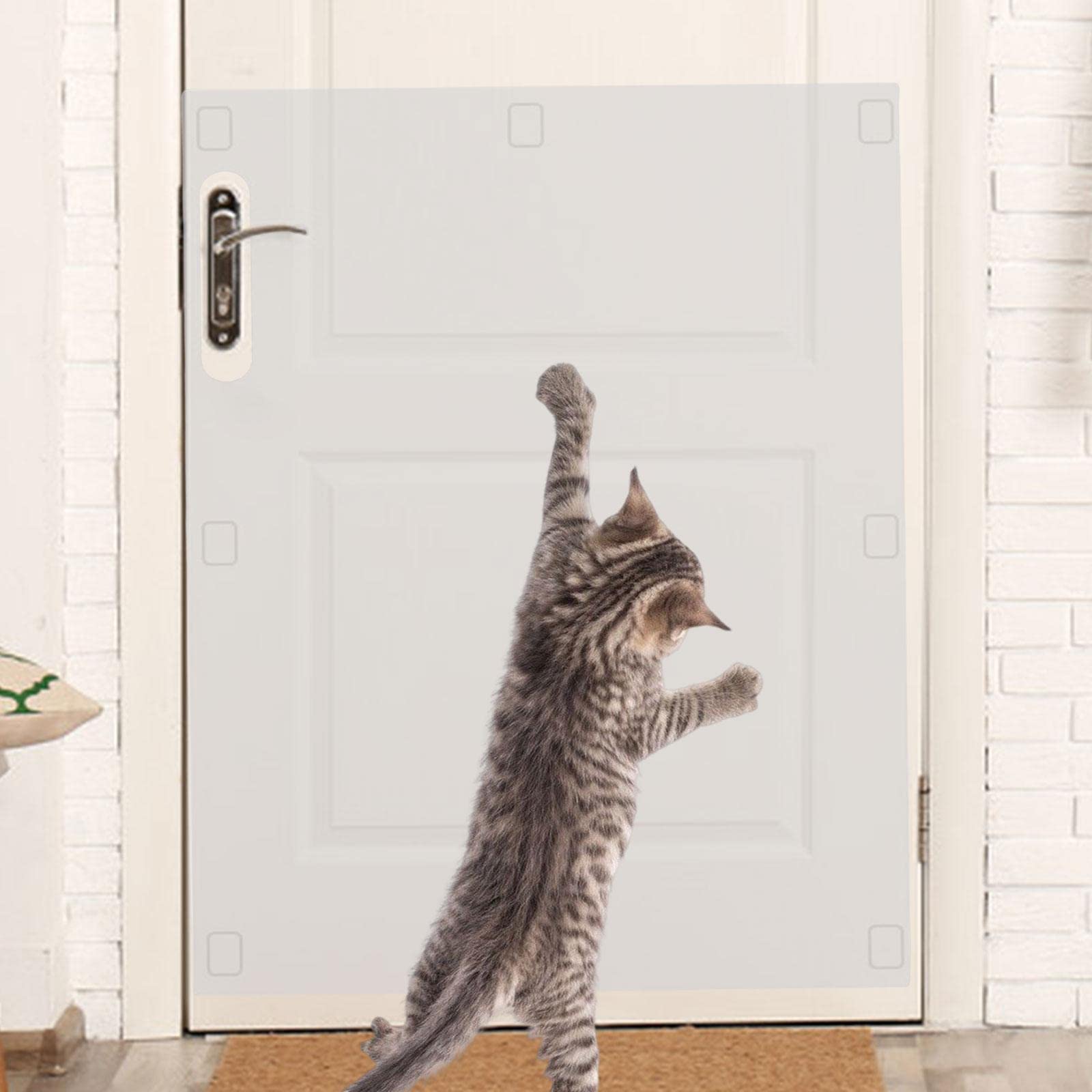 Panel Protector contra Arañazos de Puerta Protector de Puerta contra Arañazos de Perros Protector de Puerta contra Arañazos para Mascotas Protector Co, 120cm X 83cm