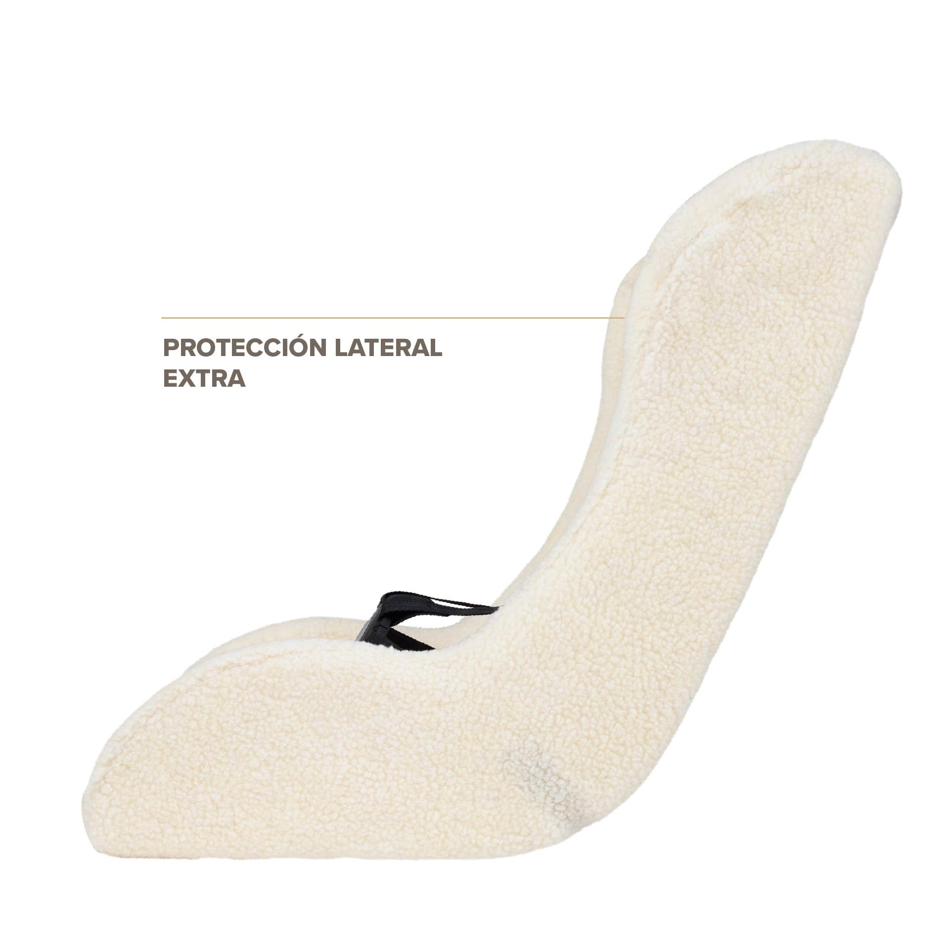 POLISPORT 8015000021 - Mini Pelican Forro Polar Reductor Asiento Bebé con Arnés 5 Puntos para Remolque, Cochecito y Bicicleta Cargo – Cálido, Seguro y Compatible para Niños de 7 a 18 Meses, Blanco