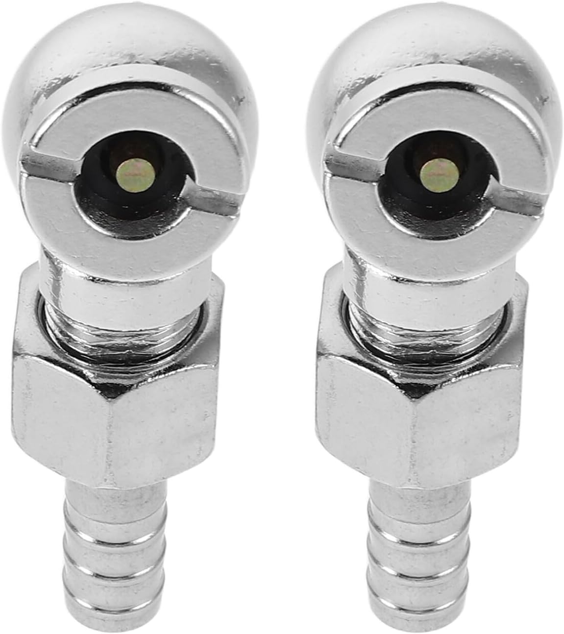 2pcs Ball Foot Tire Chuck Adapter with Closed Flow Quick Connect Car and Truck Tire Inflator Nozzle Air Compressor Hose Accessory