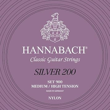 Hannabach Klassikgitarrensaiten Serie 900 Medium/High Tension Silver 200 - Satz