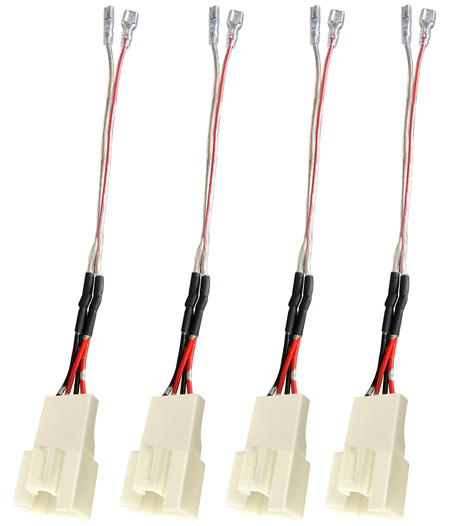 Update Car Dash Tweeter Speaker Wiring Harness Connector Plug Replacement for Select Toyota 2007-2021 Tundra,2003-2020 4 Runner,2007-2014FJ Cruiser 2005-2017 Highlander Speaker Wire Adapter,4PCS