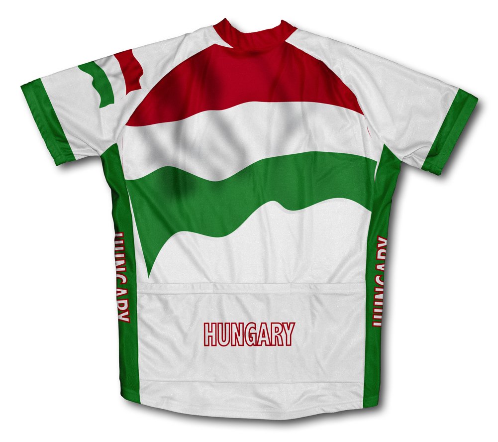 ScudoPro Hungary Flag Short Sleeve Cycling Jersey for Men - Size 4XL
