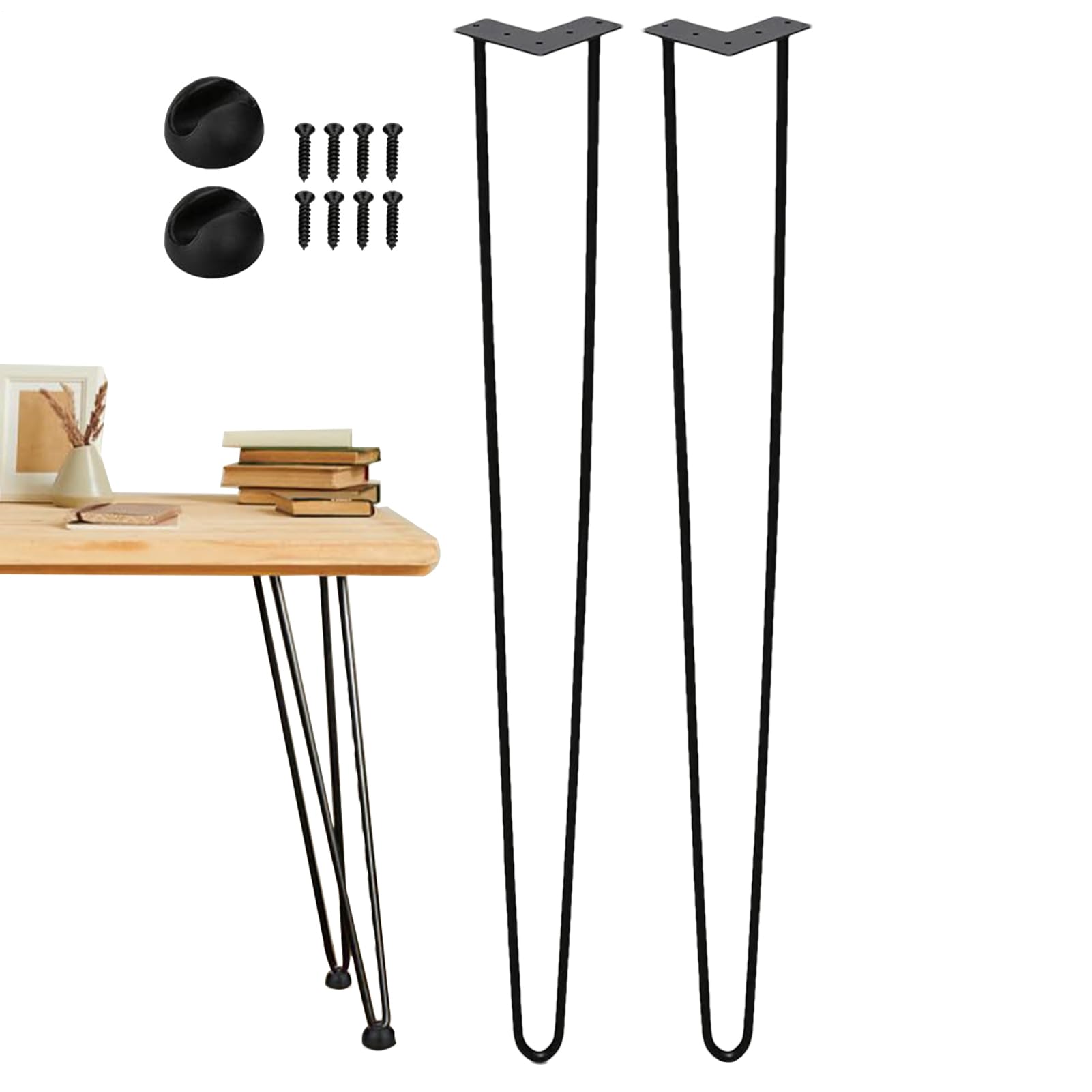Soporte de base resistente con patas de mesa de metal para armarios y gabinetes modernos