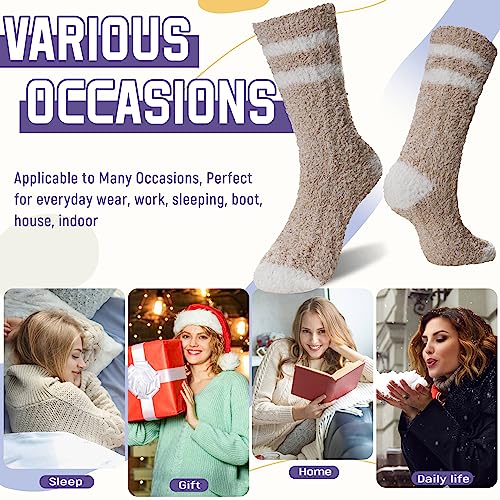 Image of DoSmart Fuzzy Socks For Women Slipper Warm Fluffy Soft Winter Cozy Plush Cabin Sleep Christmas Home Socks