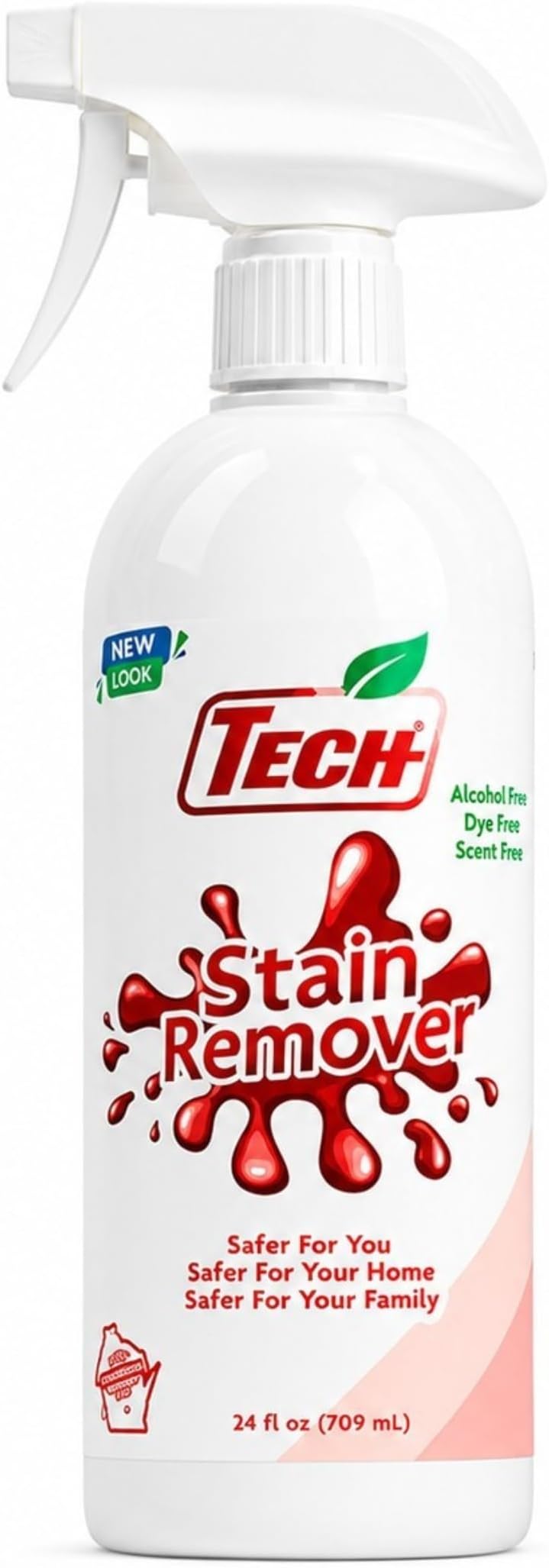 TECH Stain Remover Spray, 24oz - Carpet, Upholstery, Laundry Cleaner | Multi-purpose stain remover for carpet, upholstery, clothing & laundry. No added dyes, alcohol or fragrance