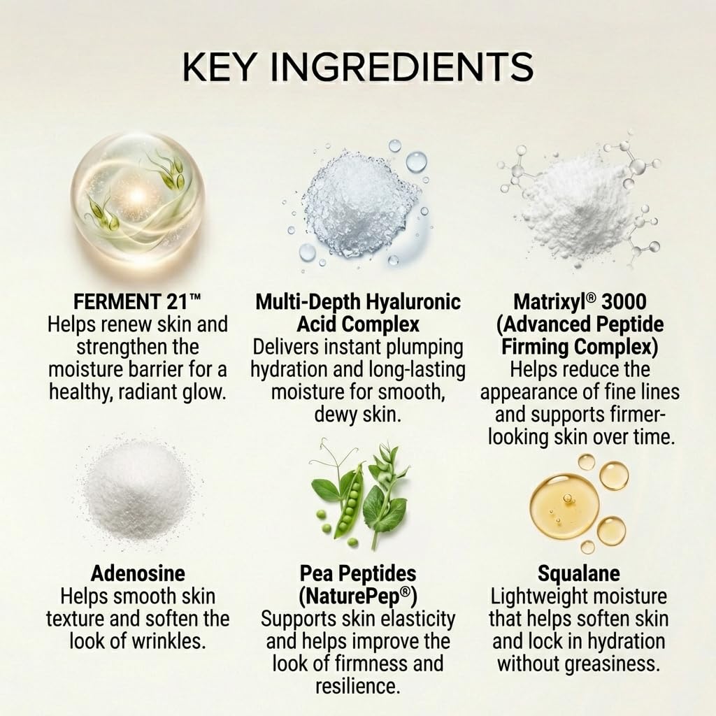SEACRET Bio Skin Glow 4D Hyaluronic Acid Serum for Face - Glass Skin Hydrating Ampoule with Peptides & Fermented Dead Sea Minerals, Non-Sticky, Fast-Absorbing, 1 Fl Oz