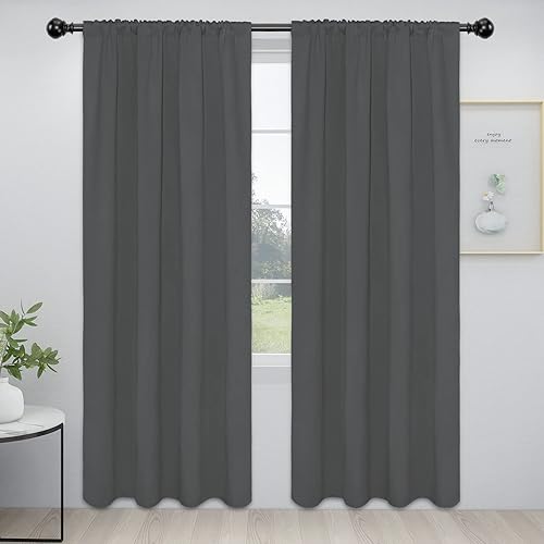 Miniatura 1 de Easy-Going Cortinas opacas con dobladillo para cortinero, cortinas de ventana para oscurecer la habitación o la sala de estar, cortinas de ventana