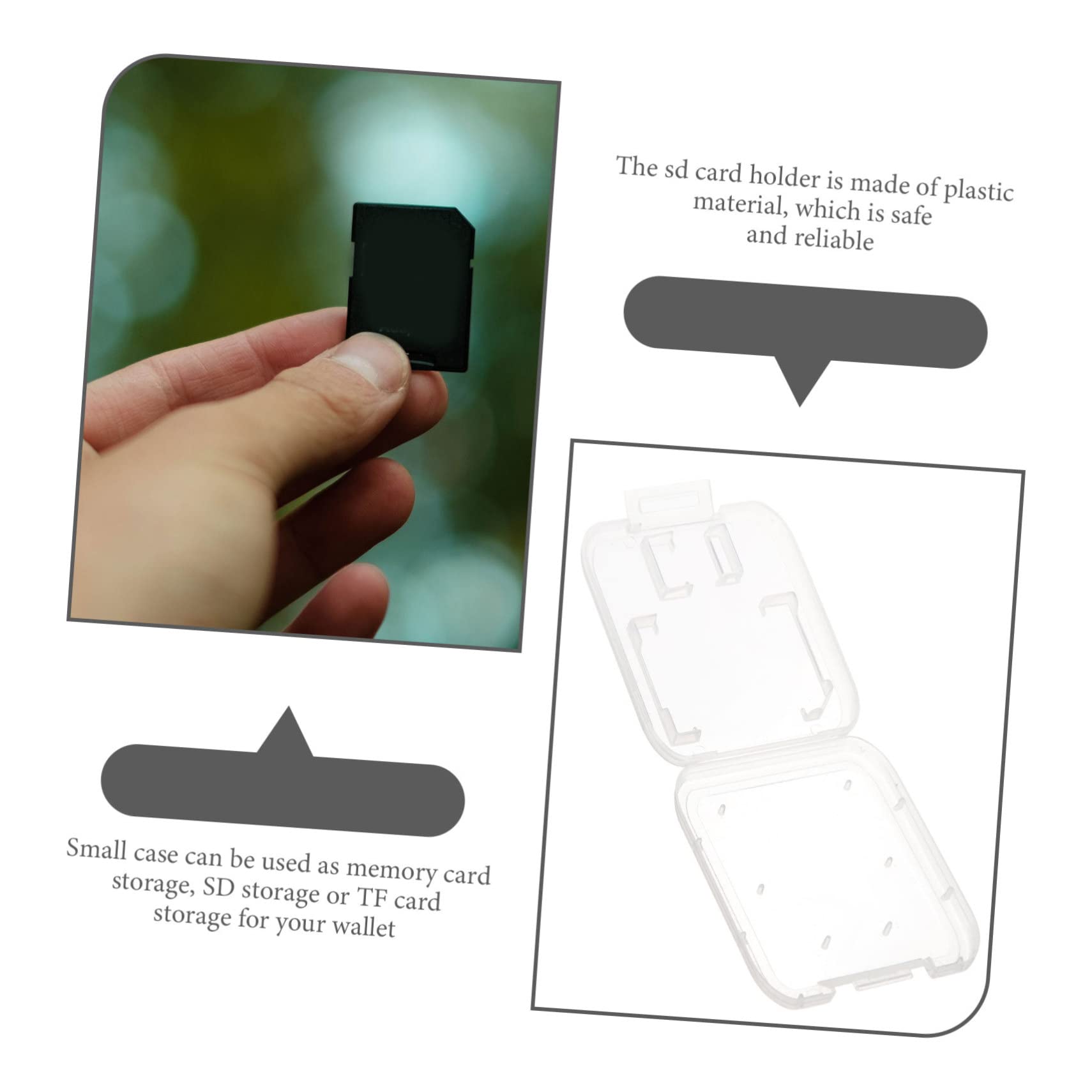 CONGARTENO 48pcs Memory Card Storage Organizer with Cover Compatible with Sd and Cards Portable Case Lightweight and Versatile Design for Daily Use