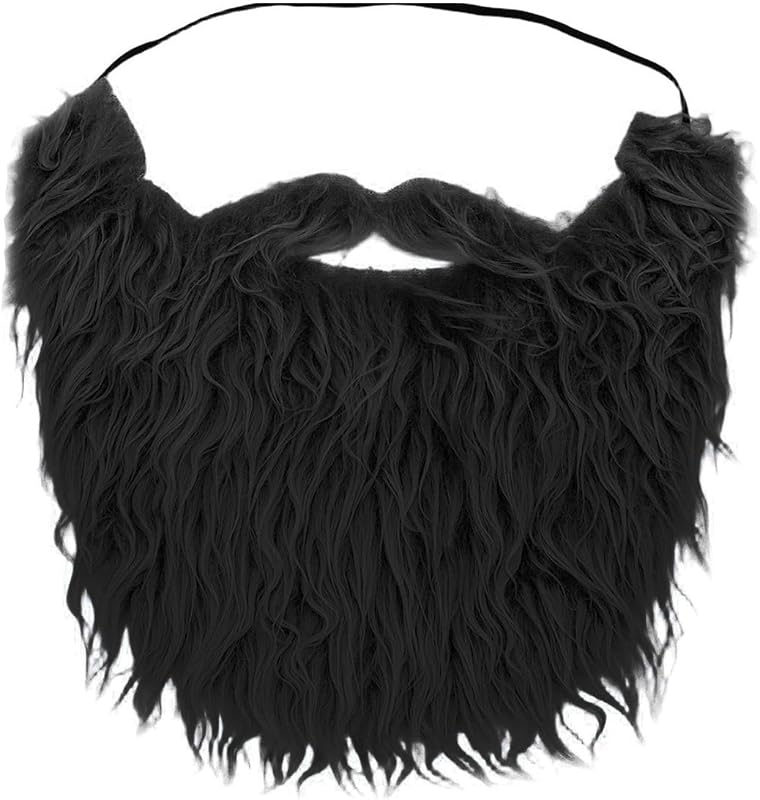 Barba De Halloween Juego De Disfraz Divertido Maquillaje De Mascarada Adultos Bigote Falso Disfraz De Hombre Bigotes Falsos Accesorios Para El Cabello Facial Adecuados, Negro