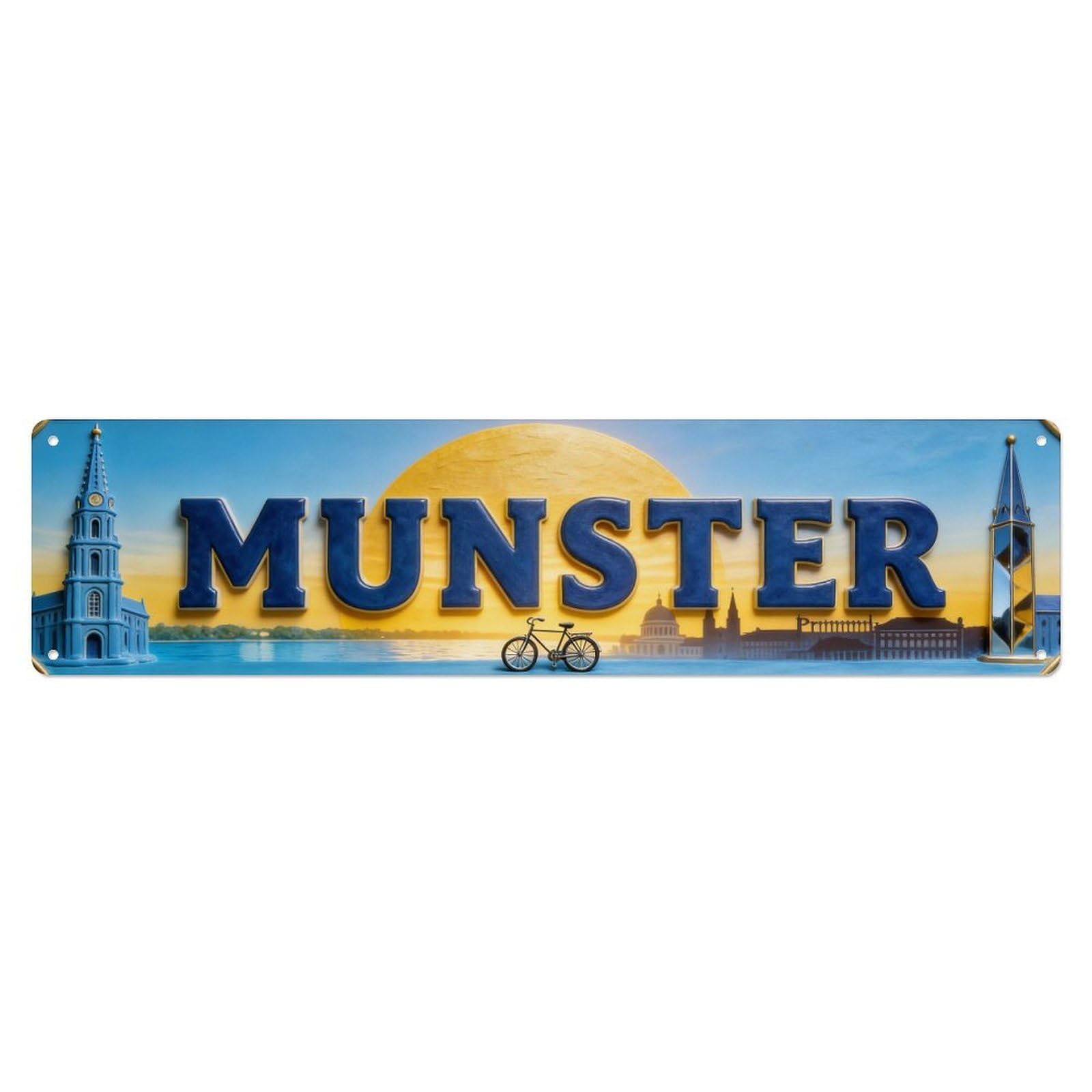 Olhnbad 4X16inch(10X40cm) Munster Germany Retro Metal Tin Sign