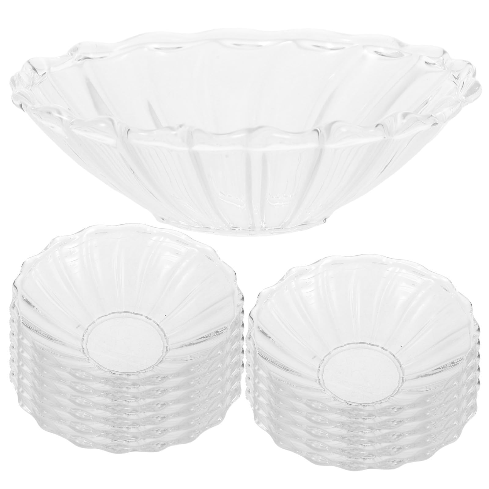 Base para velas redonda de vidrio BESTonZON con 12 protectores contra goteo de cera