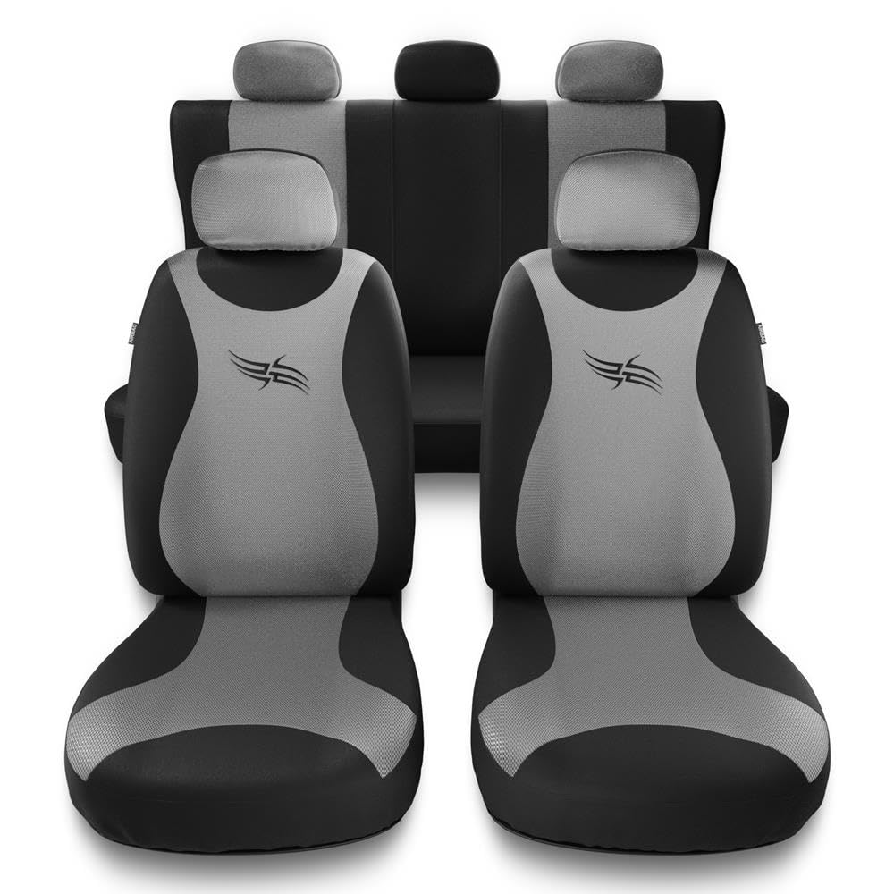 Set Coprisedili Universali Mossa Per Toyota Yaris I, II, III, IV - TR-S Nero Grigio - 2