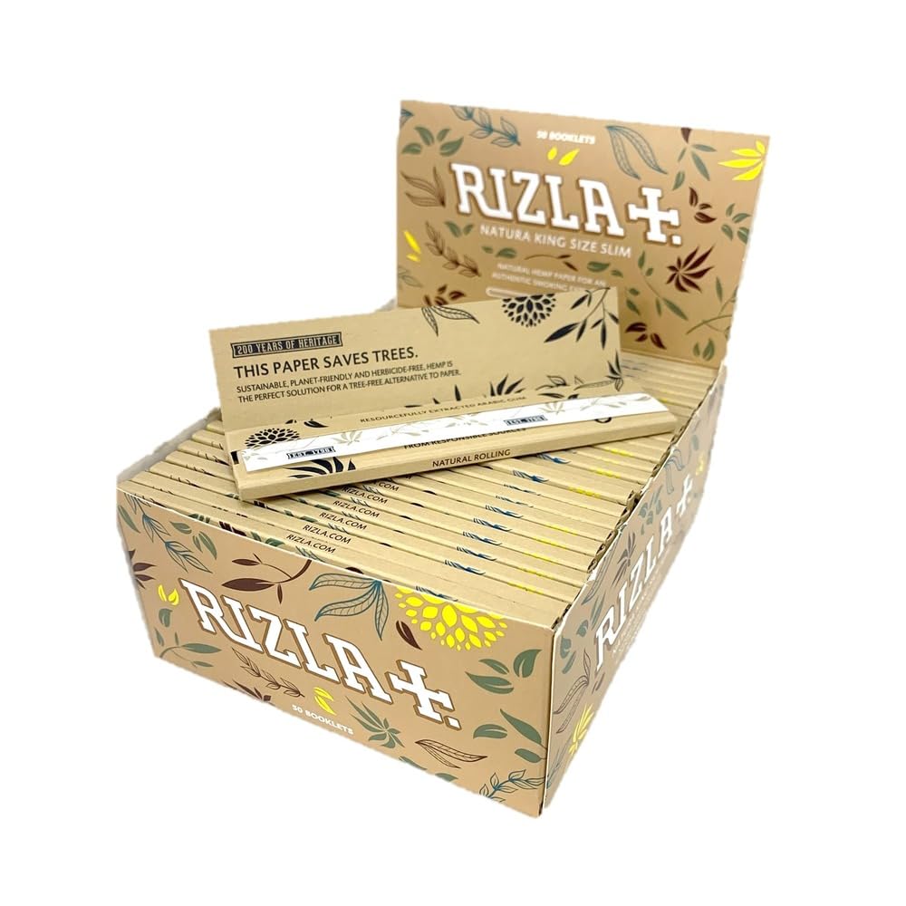 RIZLA Natura Organic 5 10 25 50 Cigarette Rolling Paper Limited Finest UK (2 Natura RIZLA)