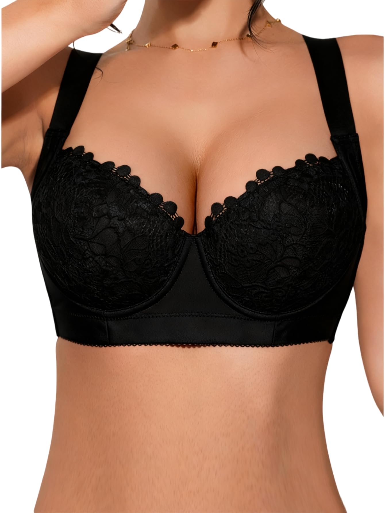 OYOANGLE Women's Push Up Lace Underwire Bras