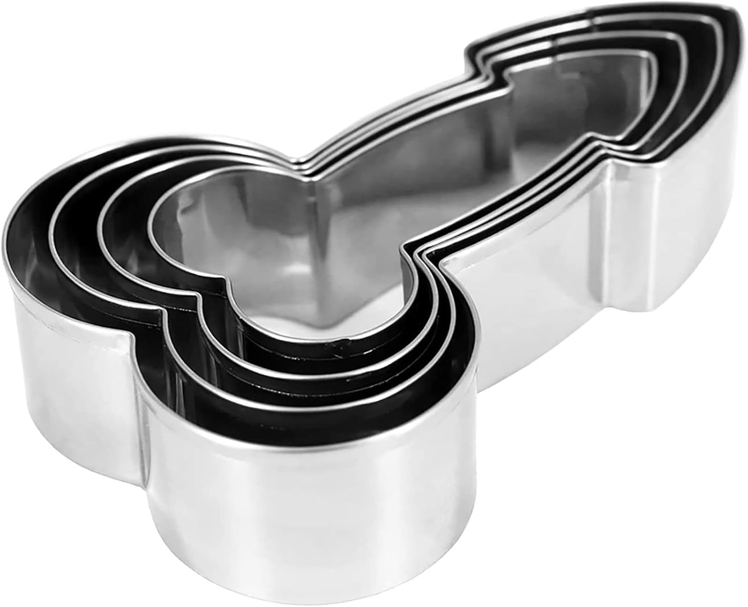 Creative Cookie Cutter Set - 4-Piece Stainless Steel Baking Molds for Kitchen, Party & Holiday Treats: like