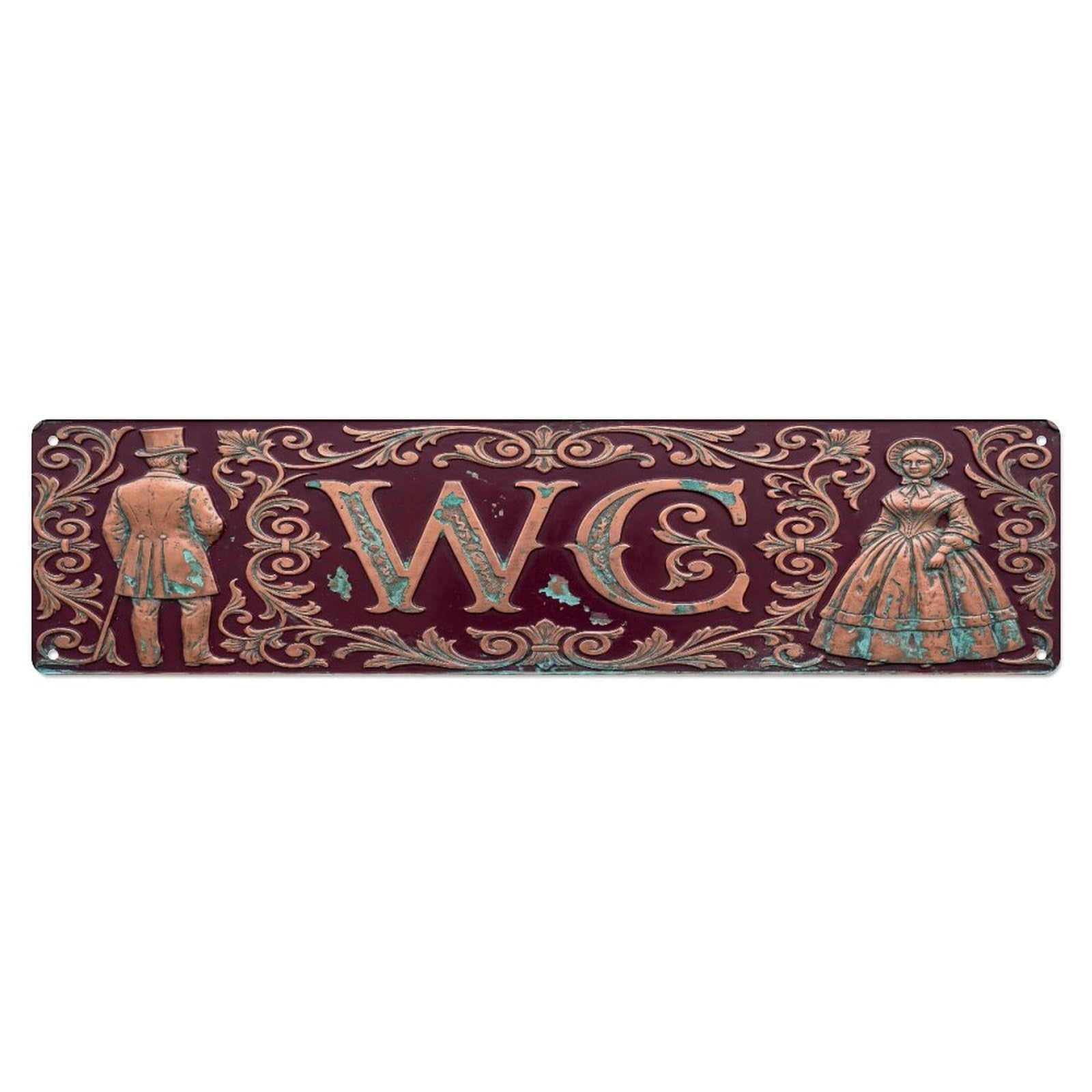 Tgrcjimh Style Metal Tin Sign Vintage Victorian Decor Wc Toilet Polished
