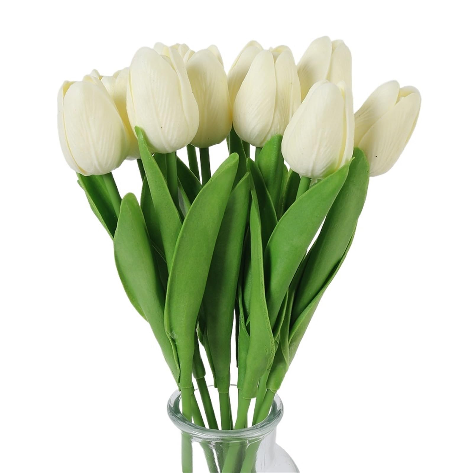 Dcrxz Artificial Flowers 10Pcs Tulip Artificial Flowers Bouquet 33cm Fake Flowers for Home Bedroom Decor Garden Indoor Wedding Decoration Vase Ornament(B)