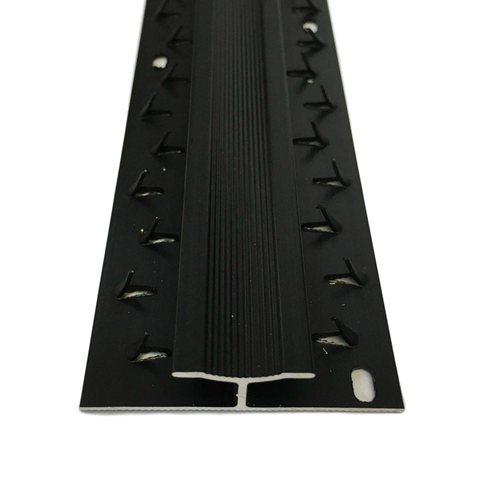 Double Edge Carpet to Carpet Metal Door Bar Trim (900mm, Matt Black)