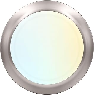 6 Inch LED Disk Lights, Dimmable Flush Mount Ceiling Light, 5CCT Selectable 2700K 3000K 3500K 4000K 5000K, 12.5W, 1000LM (Brushed Nickel, 1 Count (Pack of 1))
