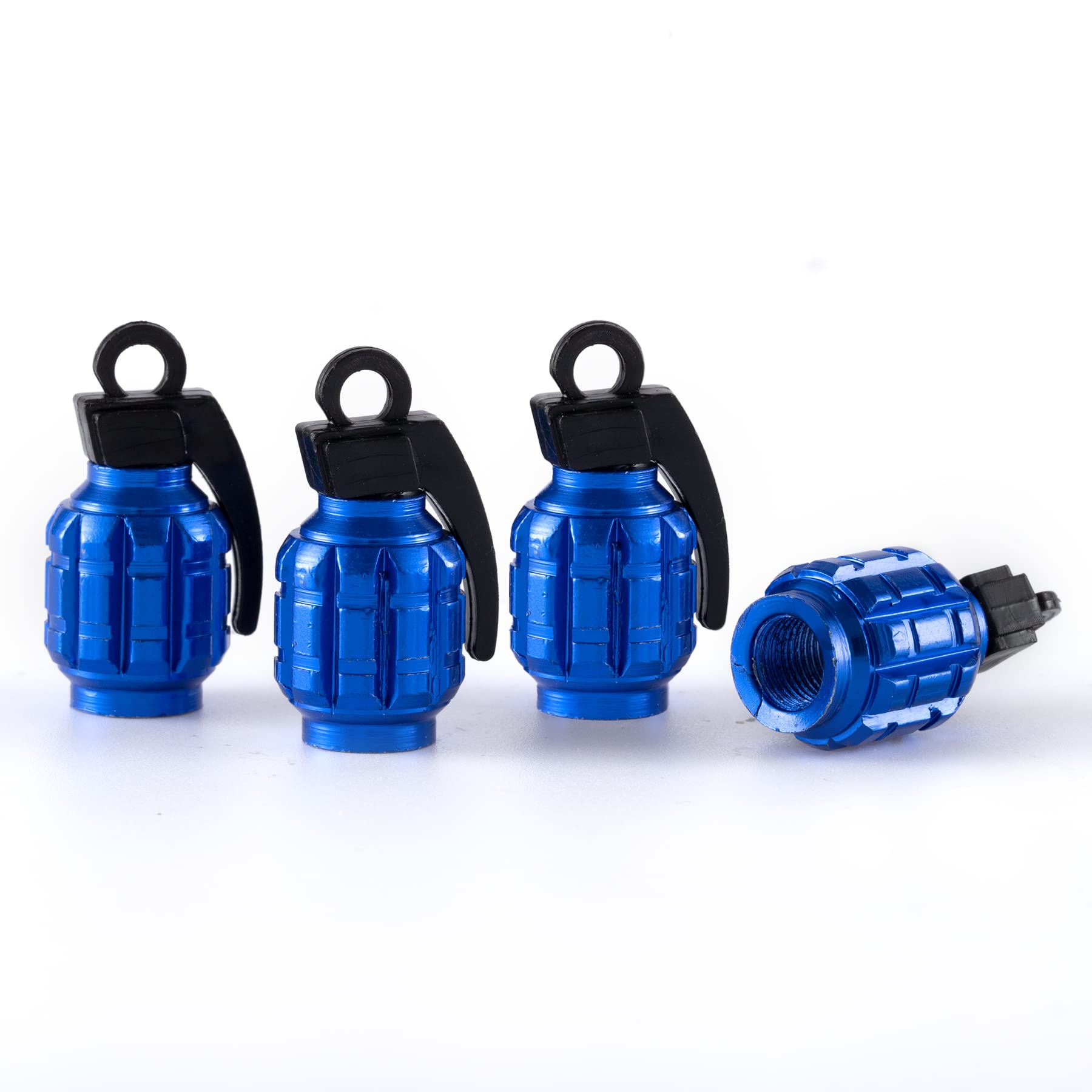 GaRhomxy Tire Caps, Car Tire Valve Stem Caps, Air Caps Cover, Personalized Tire Trim Accessories Dust Tire Covers for Cars, Universal Car Tire Caps for SUVs, Trucks Bicycles and Motorcycles (Blue)