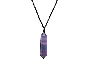 Rainbow Fluorite Crystal Necklace: Serenity and Positivity Radiating from 2 Inches of Healing Beauty
