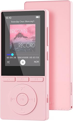 Reproductor de MP3 de 64 GB con Bluetooth 5.3, reproductor de música con sonido HiFi para corredores deportivos, pantalla de 2.4 pulgadas,