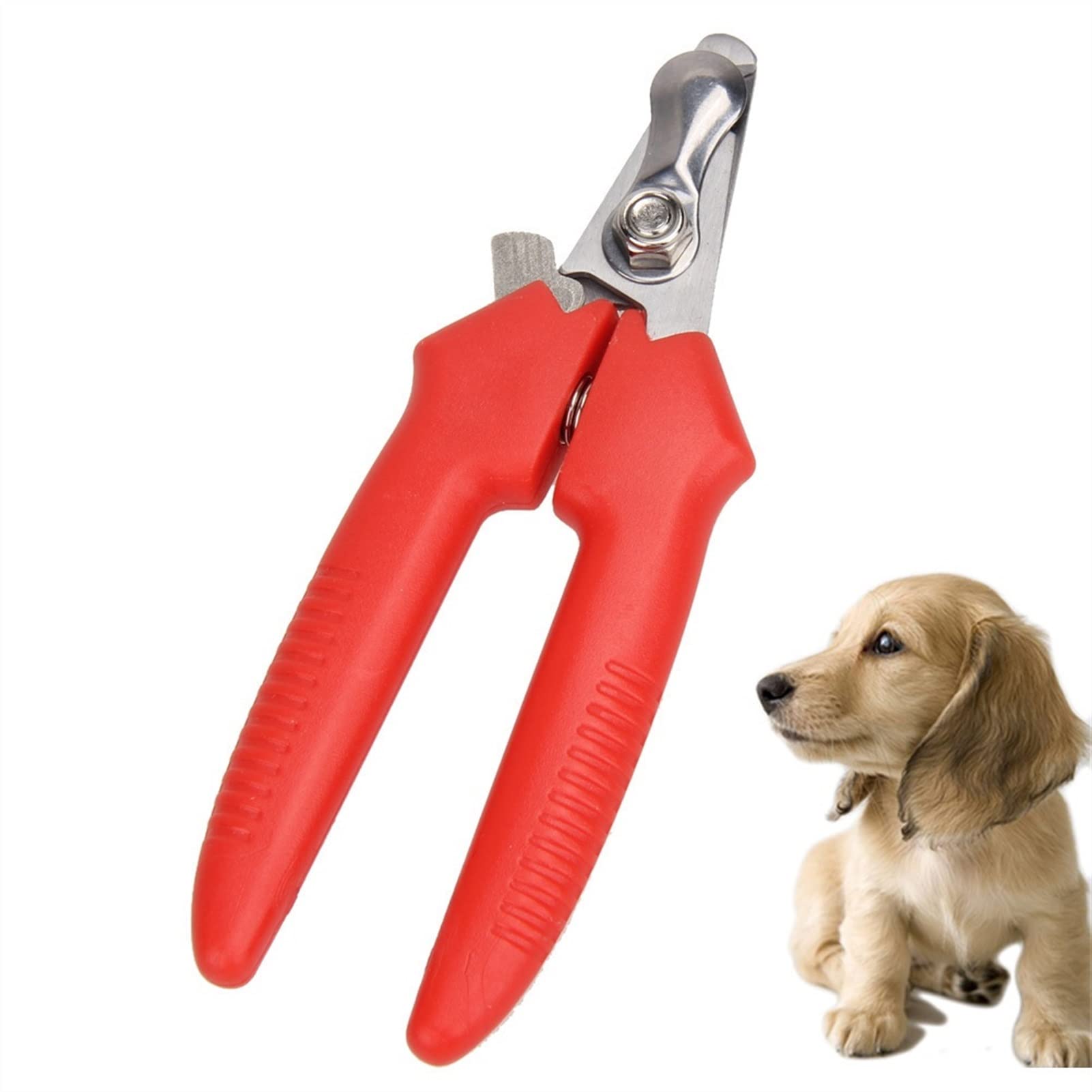 Haustier-Nagelschere, Haustier-Nagelschneider, Haustier-Hunde-Zehenpflege, Nagelpflege, roter Trimmer-Clipper-Pflegewerkzeug