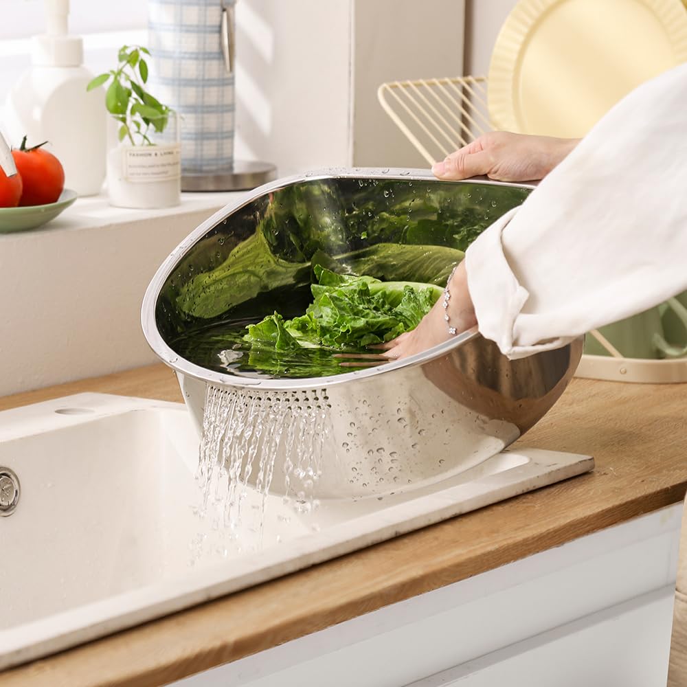Bassine à Vaisselle en Acier Inoxydable - sans Plastique - cuve à Vaisselle 8 litres