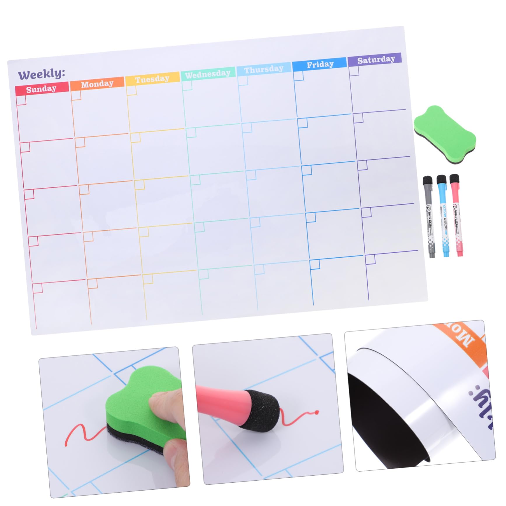 Calendario Mensile Magnetico da Frigo Cancellabile a Secco