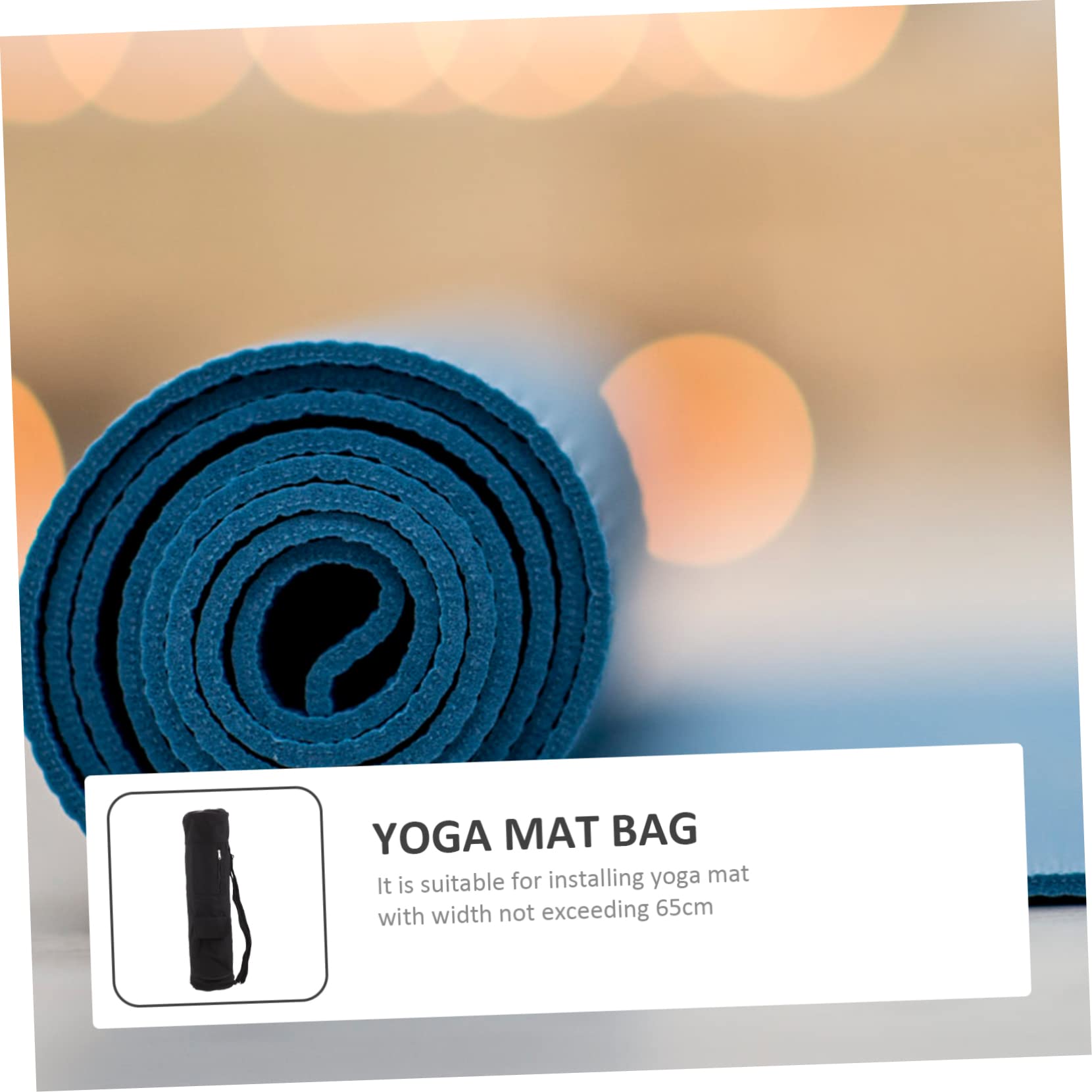 TOYANDONA Bolsa para Esterilla de Yoga Correa Ajustable y Cierre de Cremallera, Material Sintético Resistente y Diseño Fácil de Llevar para Amantes del Yoga